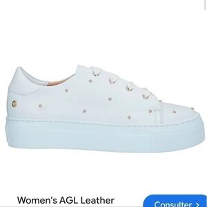 AGL women's Italian leather plate-forme sneakers size 36 or 6 us